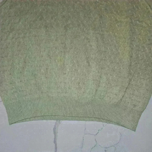 NWT Cutter & Buck Mens Silk Cotton V-Neck Lightweight Sweater Vest Sage Size XXL - Picture 4 of 9
